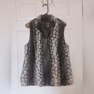 Multiples Faux Fur Vest Medium